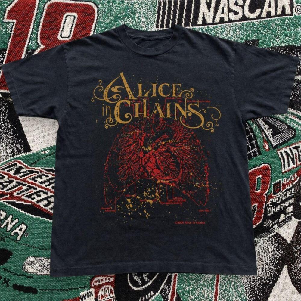 Alice In Chains Heart Anatomy Graphic Tee Black Unisex